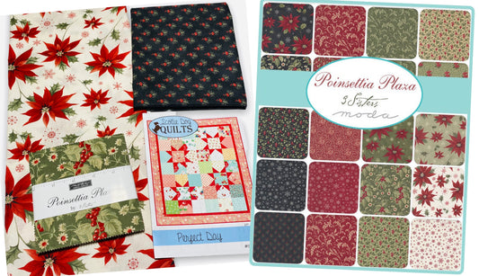 Moda 3 Sisters Poinsettia Plaza Quilt Kit