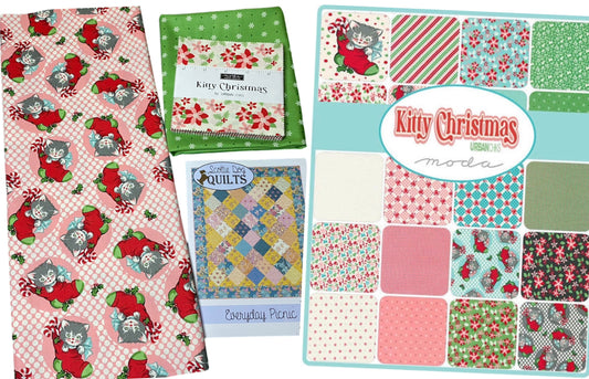 Moda Urban Chiks Kitty Christmas Quilt Kit