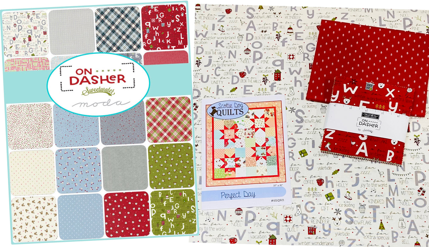 Moda Sweetwater On Dasher Christmas Quilt Kit