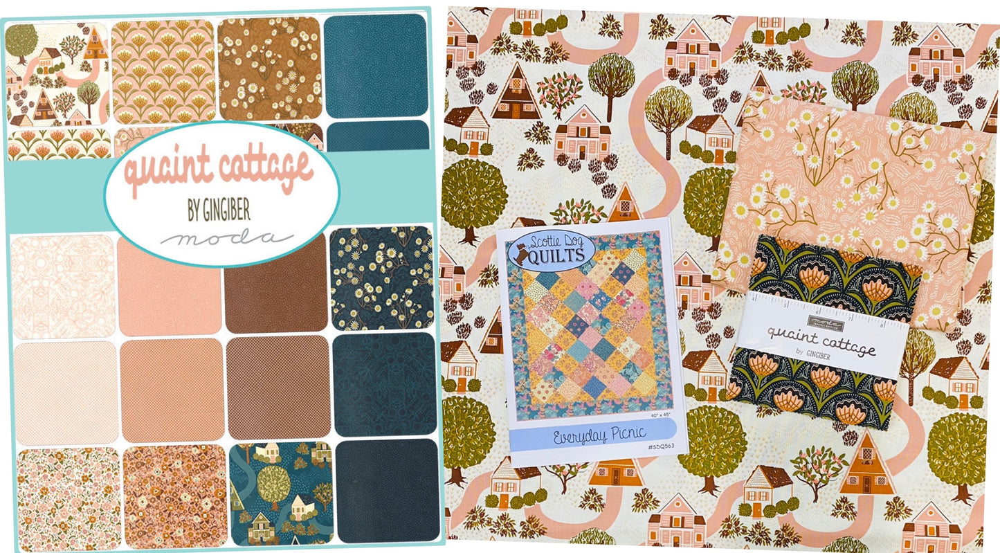 Moda Gingiber Quaint Cottage Quilt Kit