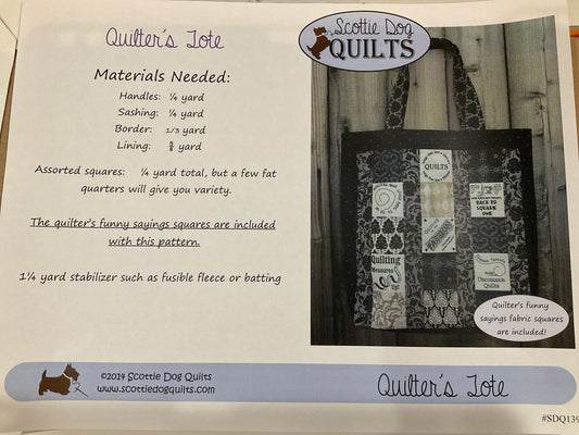 Quilter’s Tote Bag Pattern