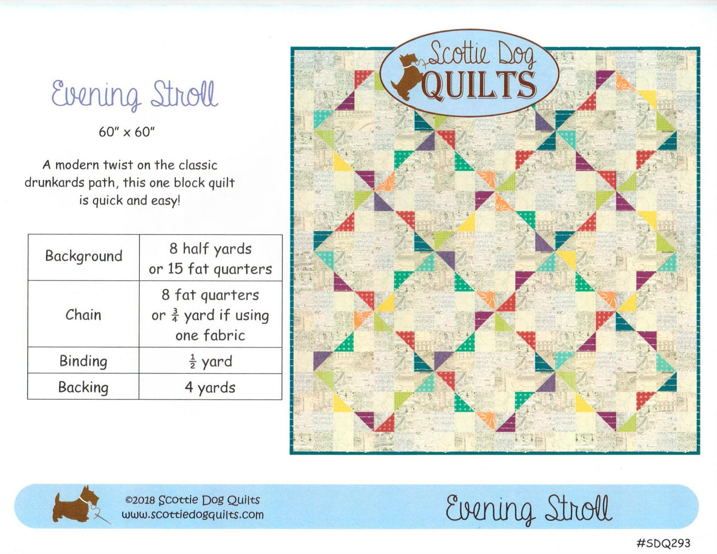 Evening Stroll Quilt Pattern