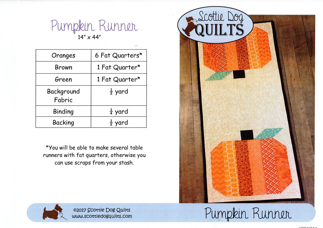 Pumpkin Runner Table Runner Pattern