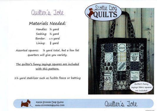 Quilter’s Tote Bag Pattern